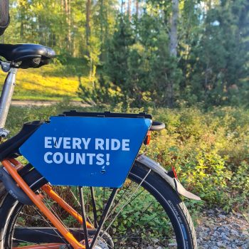 Lappeenrannan kaupunkipyörät kutsuvat pyöräilemään sloganilla Every ride counts!